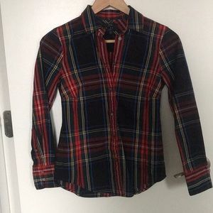 J. Crew Curvy Festive Print Button Down